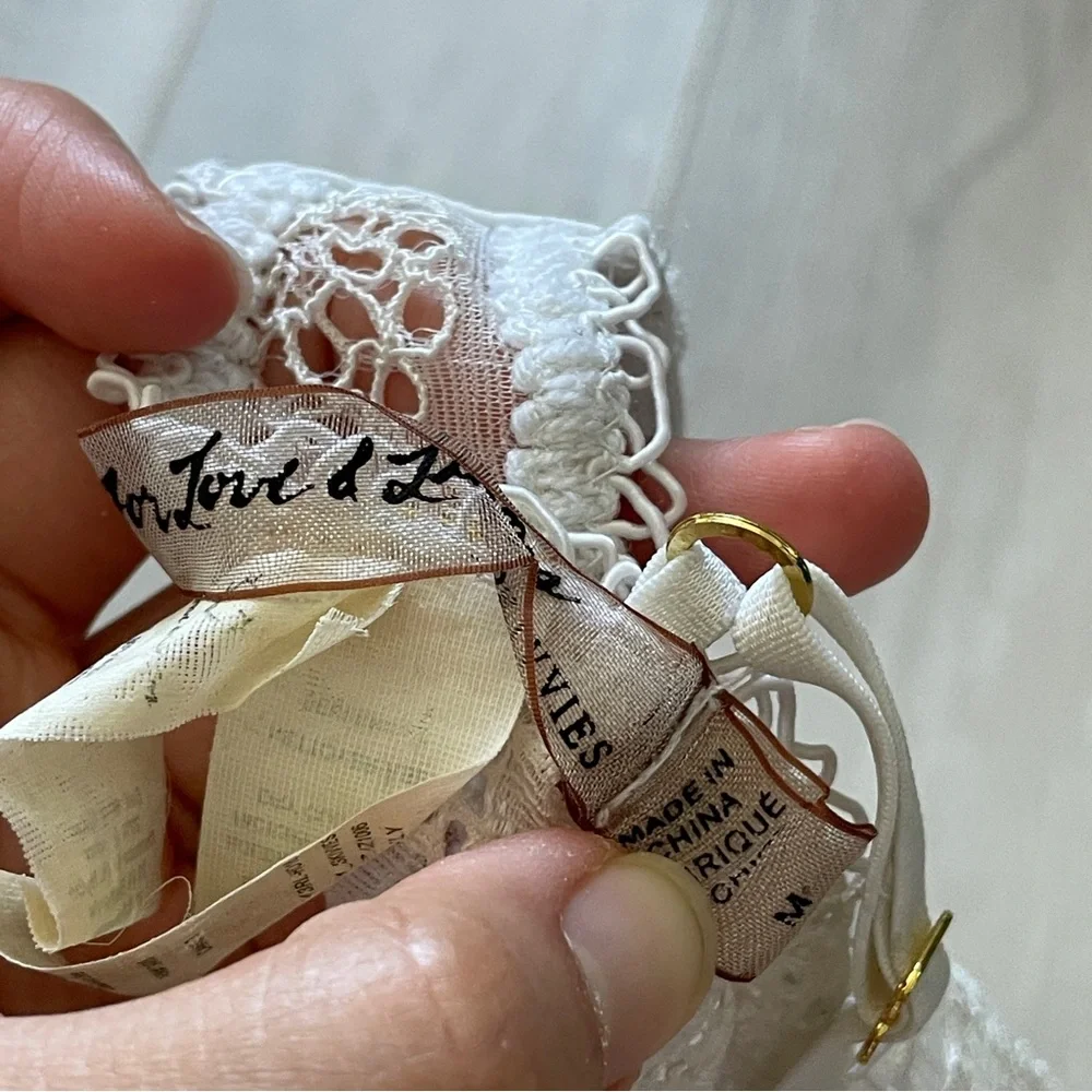 For Love & Lemons Bra floral lace underwire White (medium) coquette soft girl